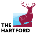A logo for the Hartford company features a deer with antlers. AI generated content