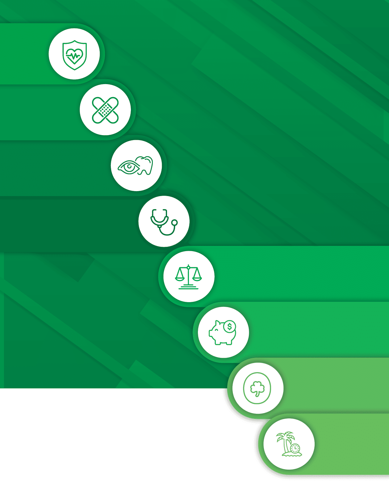 A row of icons are displayed on a green background. AI generated content