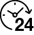 A clock showing the time of 24 minutes past 12. AI generated content